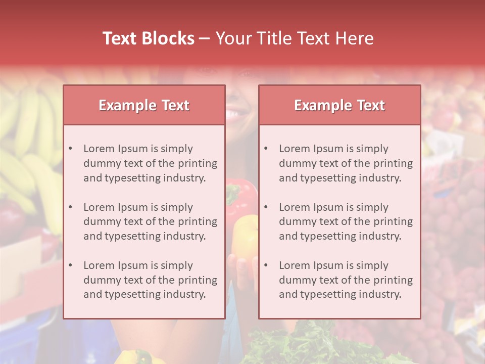 Woman Vegetables PowerPoint Template
