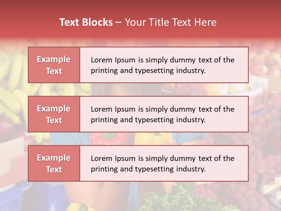 Woman Vegetables PowerPoint Template