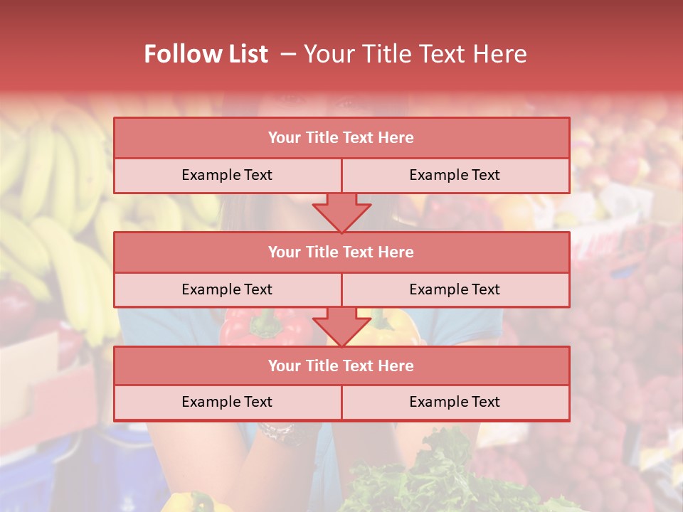Woman Vegetables PowerPoint Template