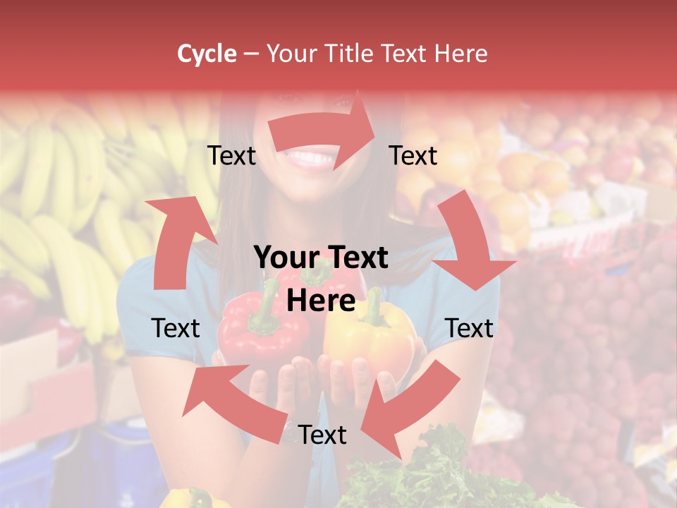 Woman Vegetables PowerPoint Template