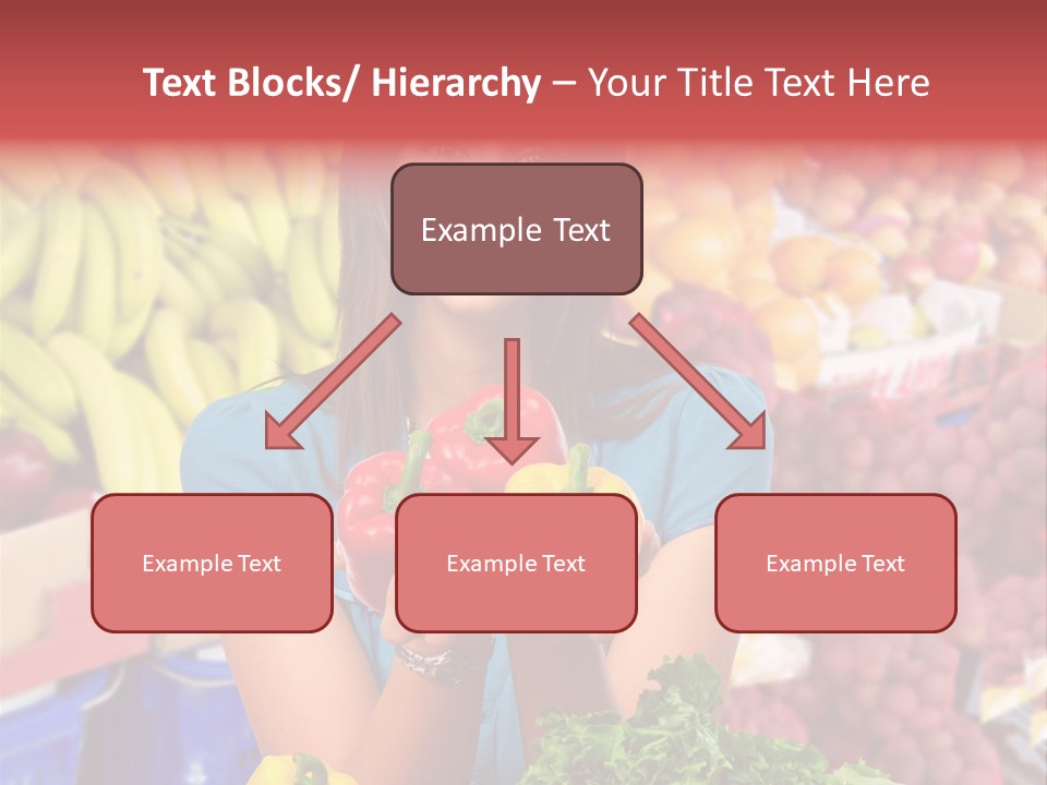 Woman Vegetables PowerPoint Template