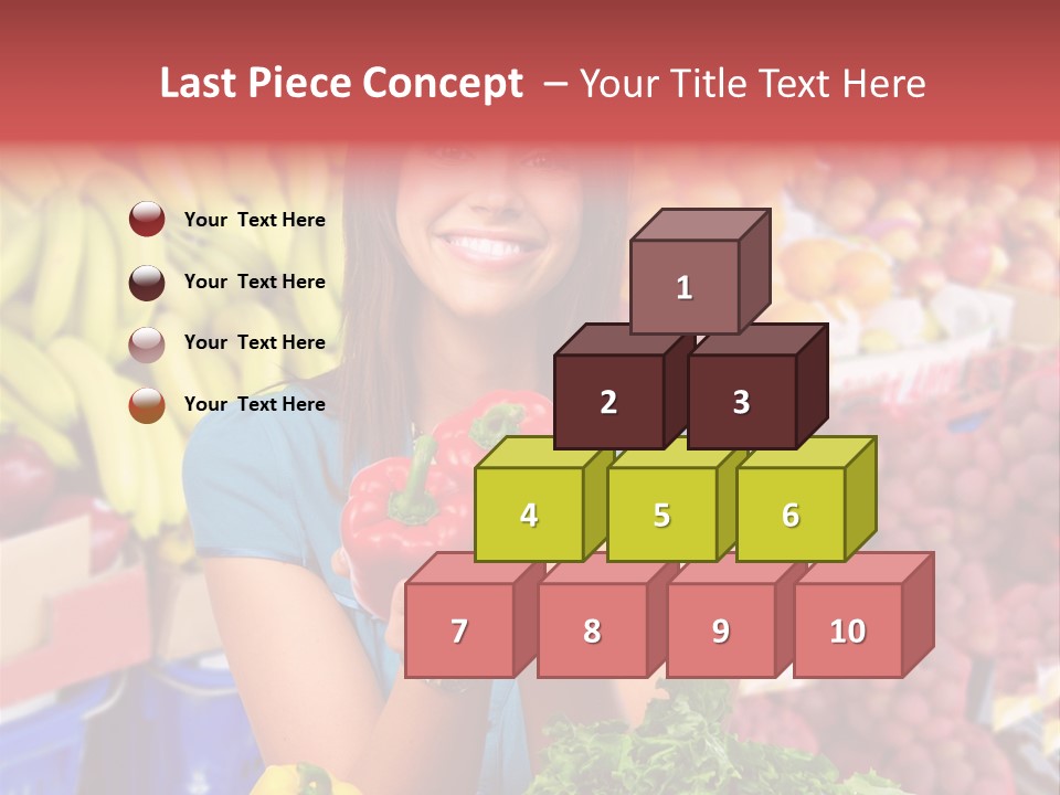 Woman Vegetables PowerPoint Template