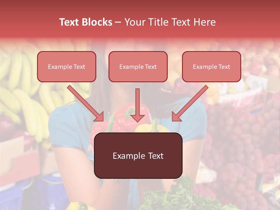 Woman Vegetables PowerPoint Template
