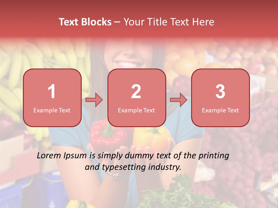 Woman Vegetables PowerPoint Template