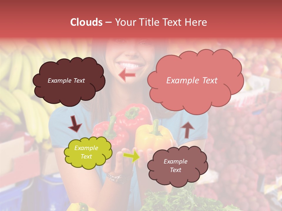 Woman Vegetables PowerPoint Template