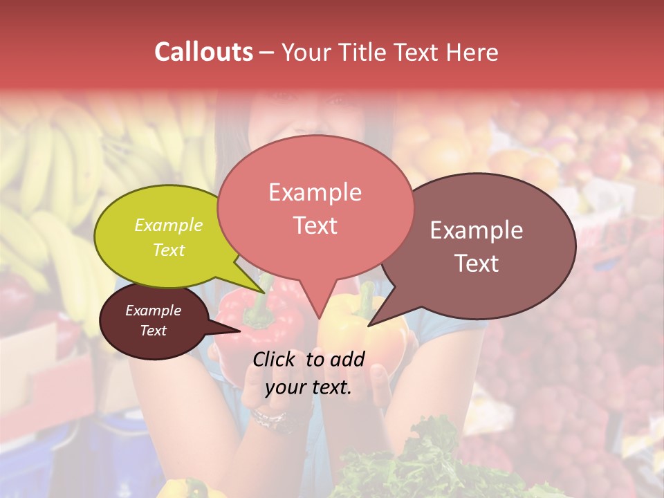 Woman Vegetables PowerPoint Template