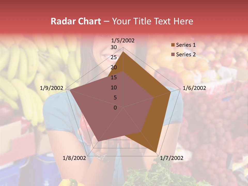 Woman Vegetables PowerPoint Template