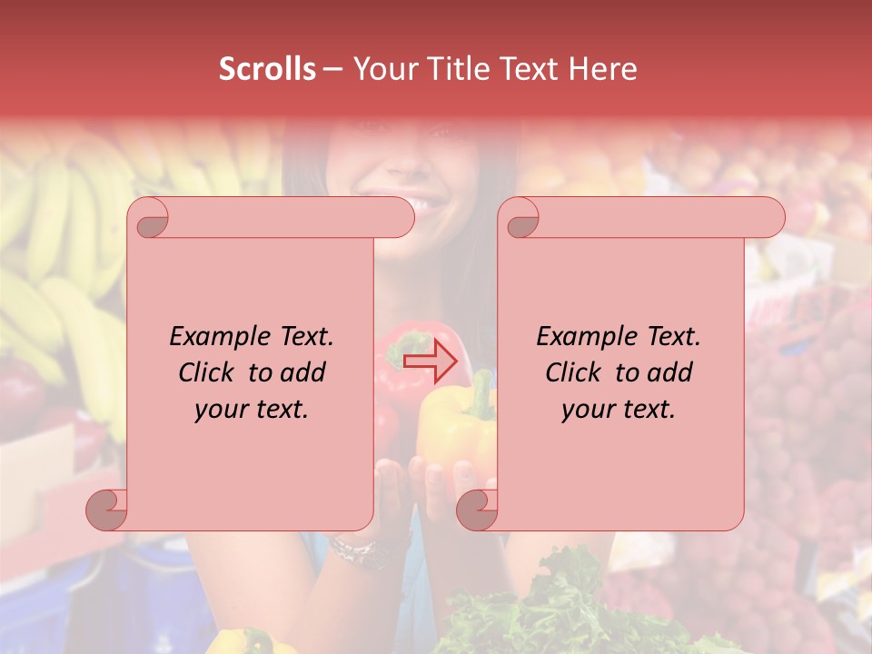 Woman Vegetables PowerPoint Template