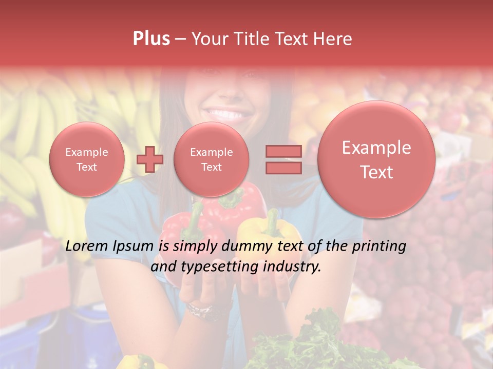 Woman Vegetables PowerPoint Template