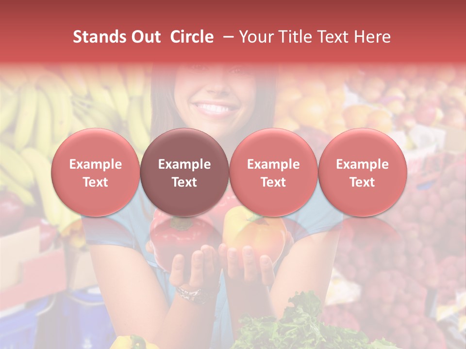 Woman Vegetables PowerPoint Template