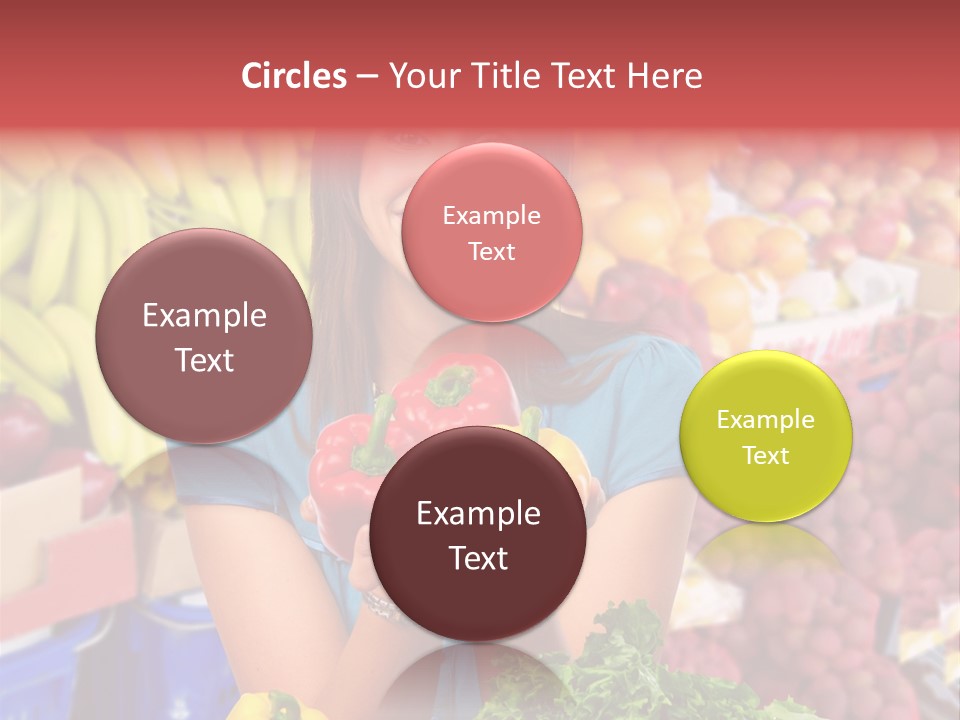 Woman Vegetables PowerPoint Template