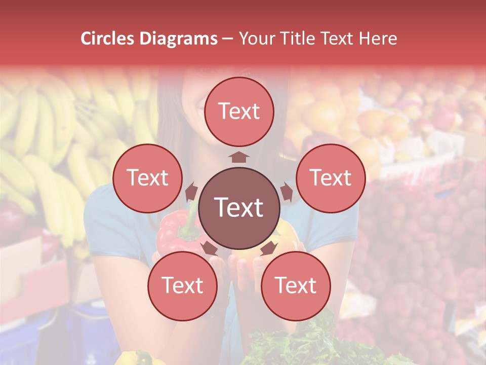 Woman Vegetables PowerPoint Template