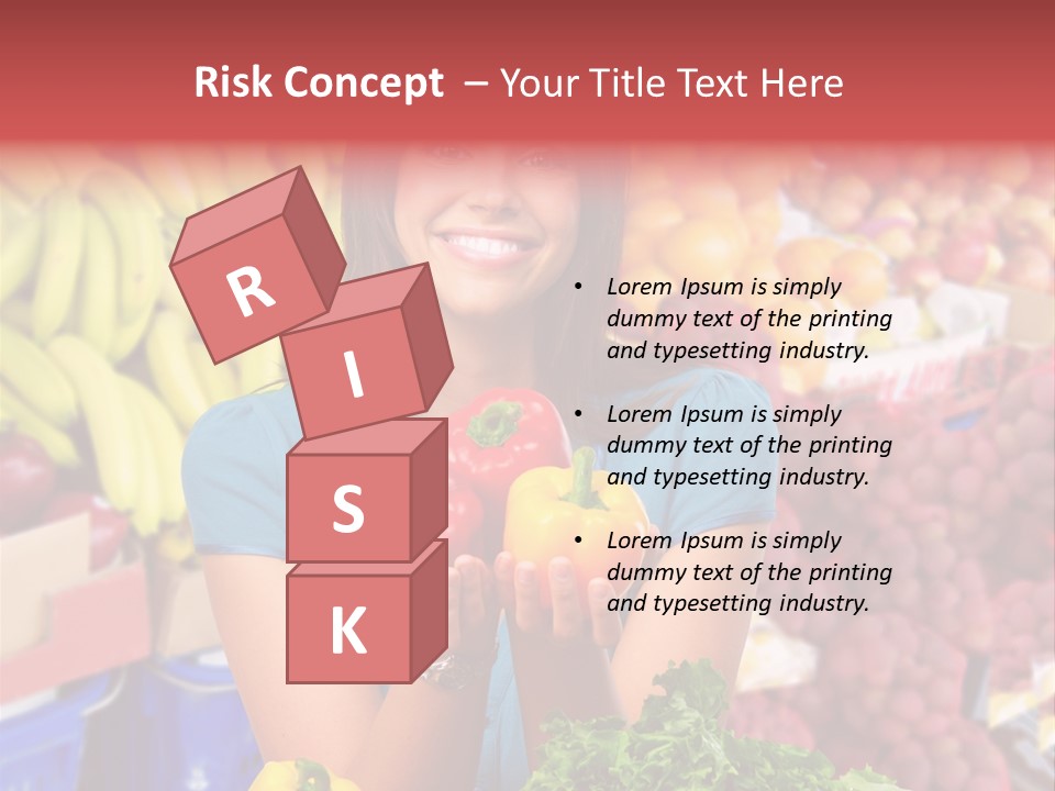 Woman Vegetables PowerPoint Template