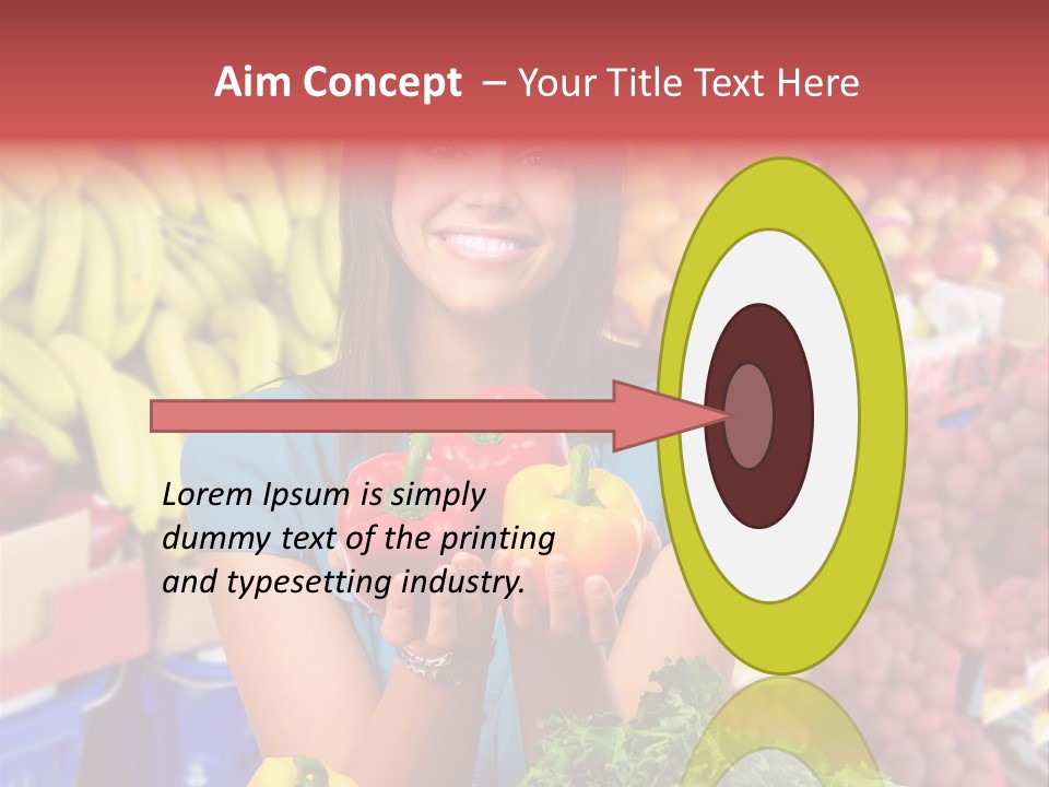 Woman Vegetables PowerPoint Template