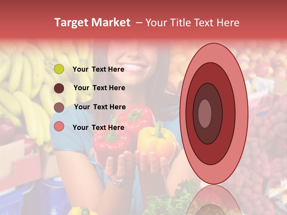 Woman Vegetables PowerPoint Template