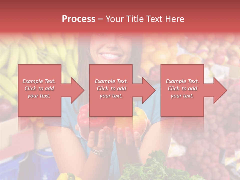 Woman Vegetables PowerPoint Template