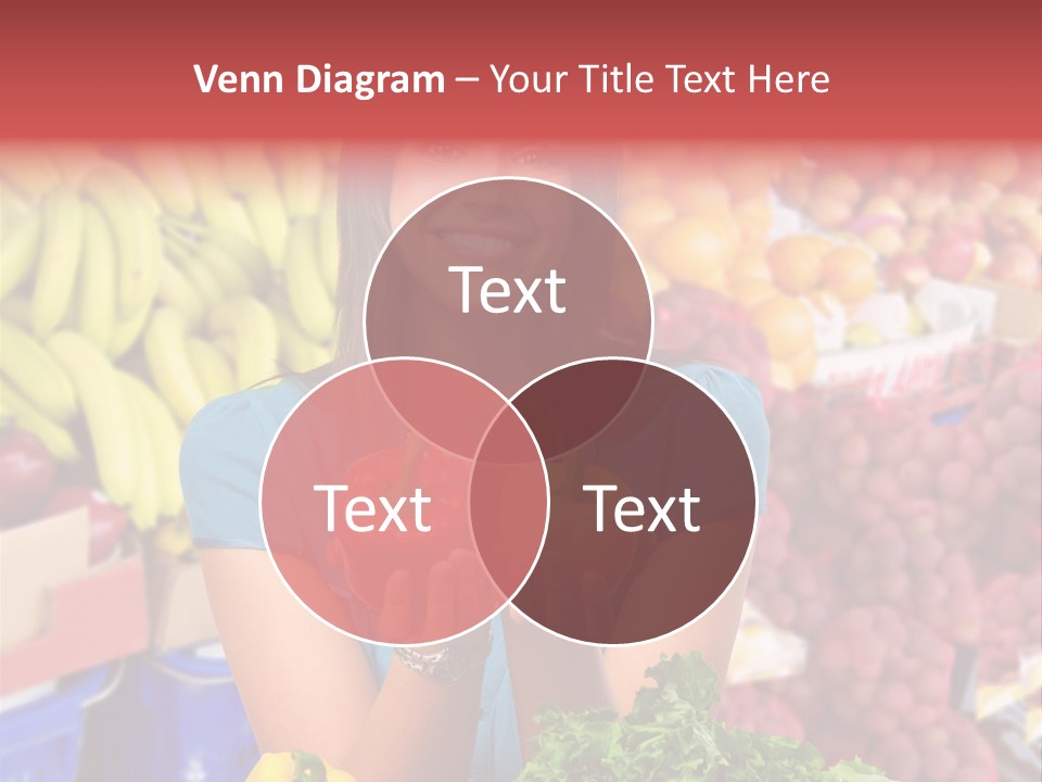 Woman Vegetables PowerPoint Template