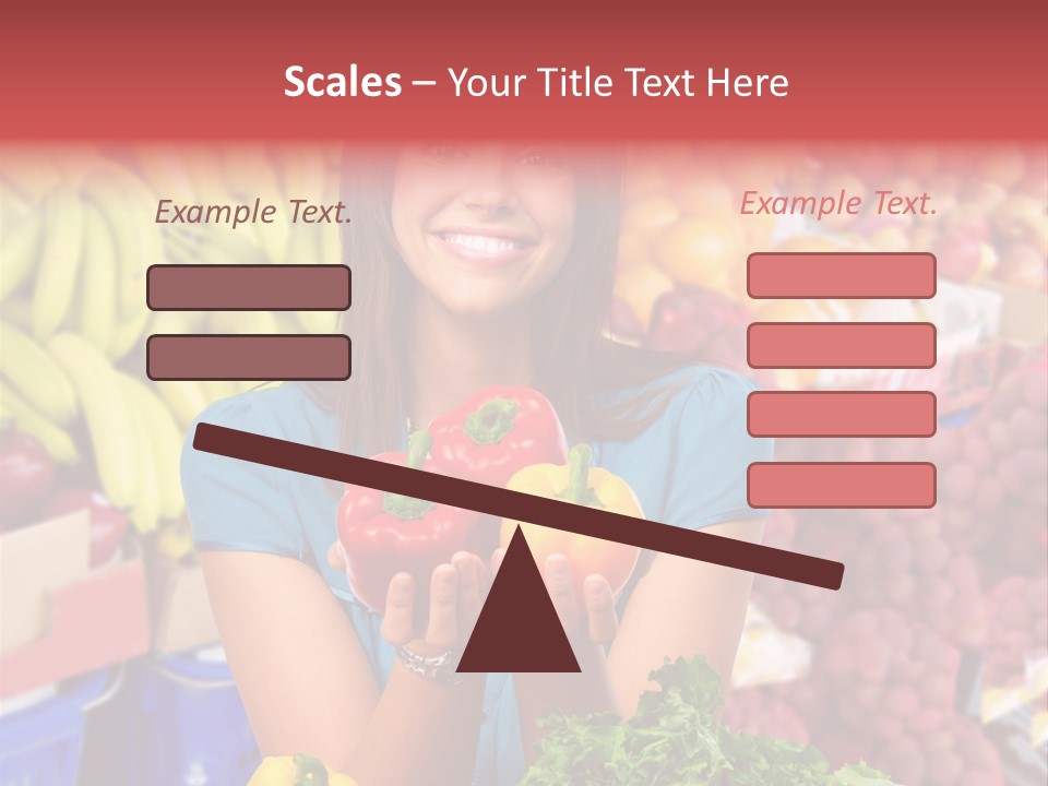 Woman Vegetables PowerPoint Template