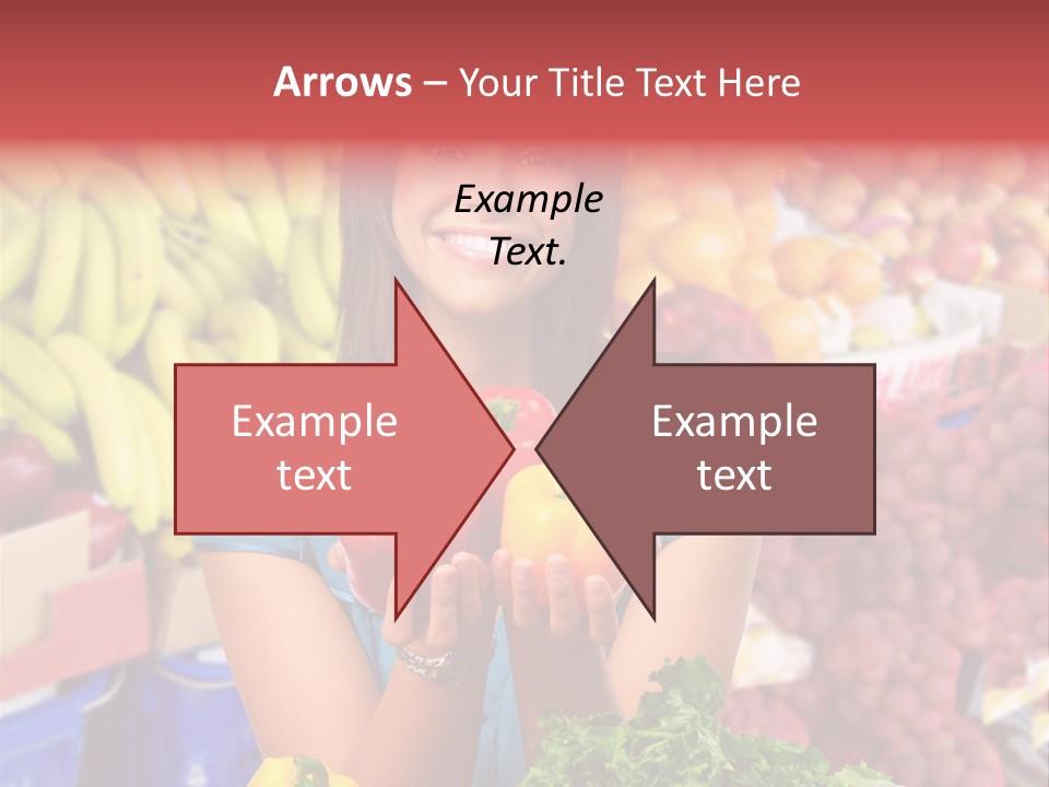 Woman Vegetables PowerPoint Template