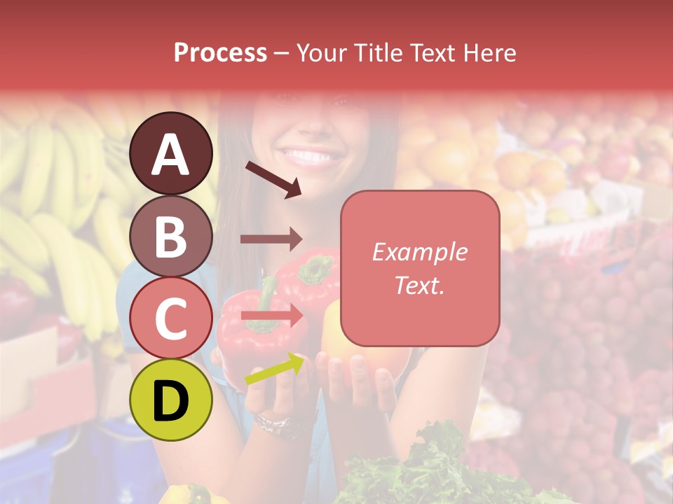 Woman Vegetables PowerPoint Template