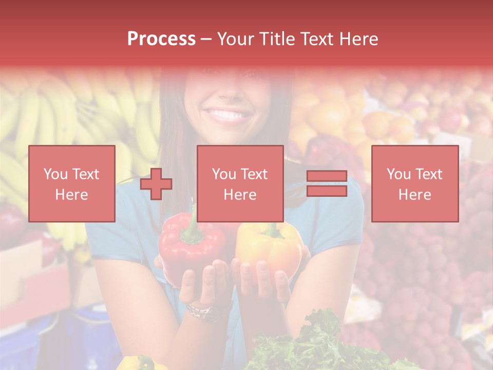 Woman Vegetables PowerPoint Template