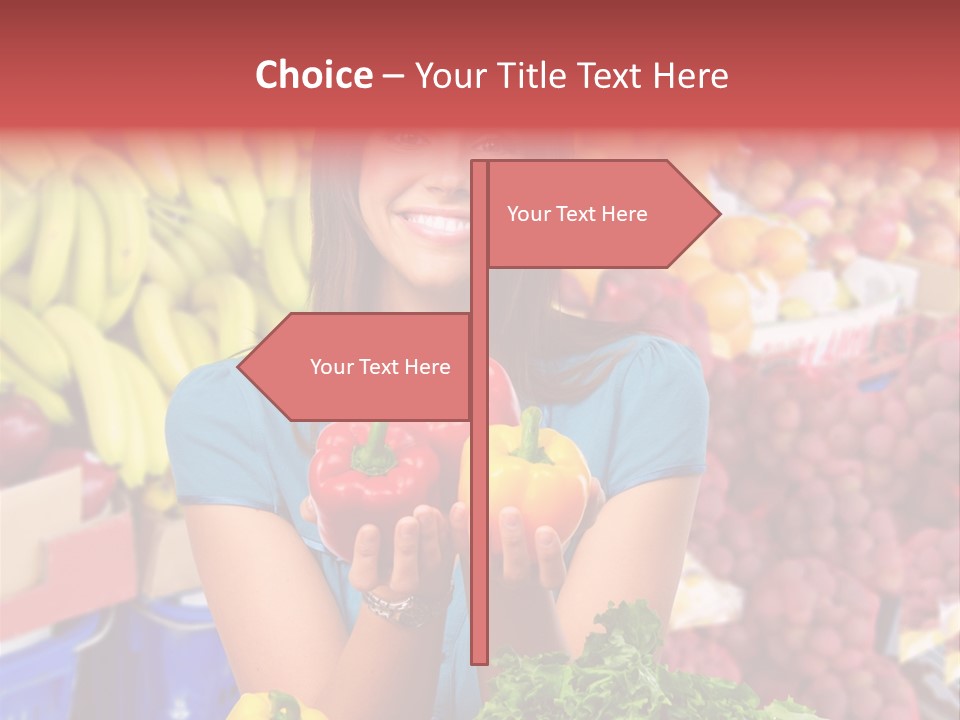 Woman Vegetables PowerPoint Template