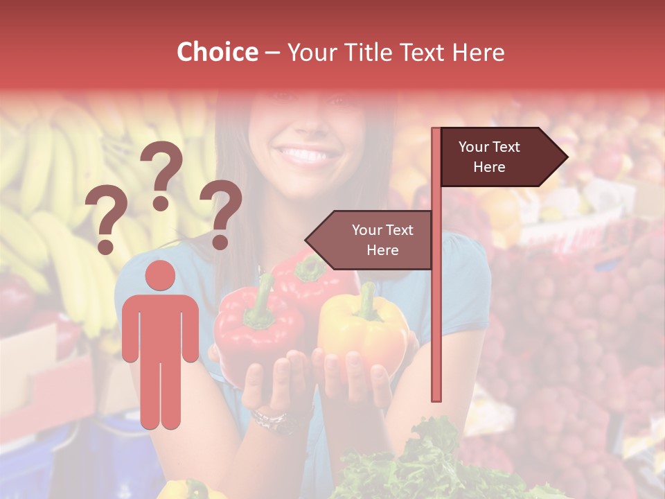 Woman Vegetables PowerPoint Template