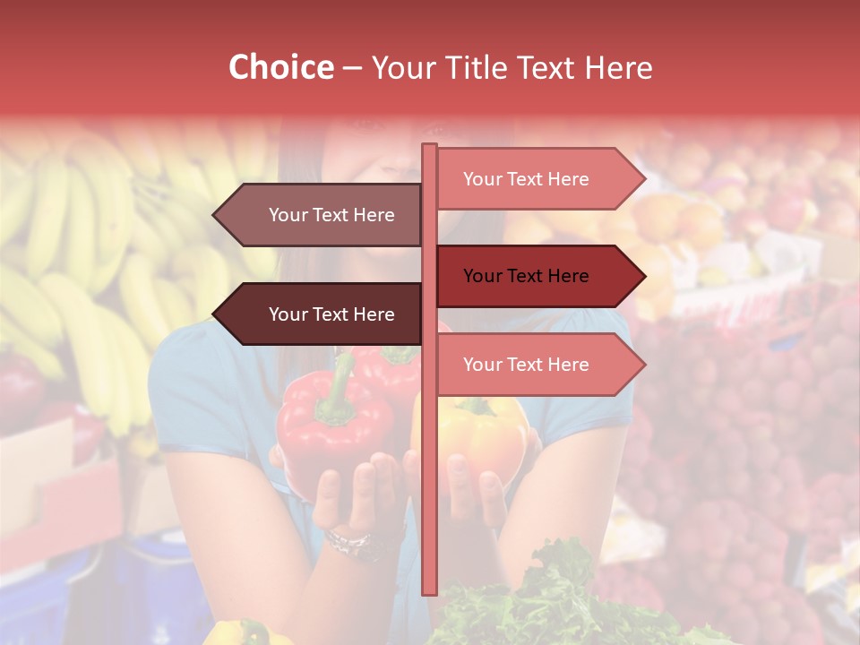 Woman Vegetables PowerPoint Template