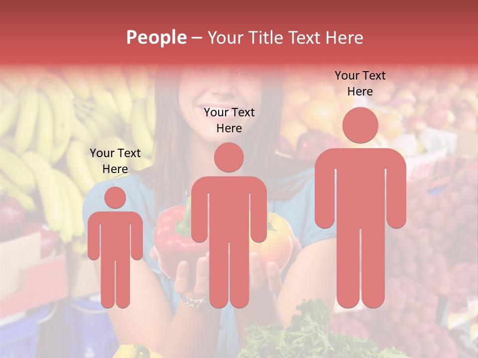 Woman Vegetables PowerPoint Template