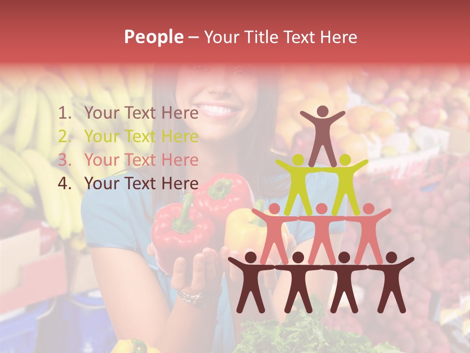 Woman Vegetables PowerPoint Template