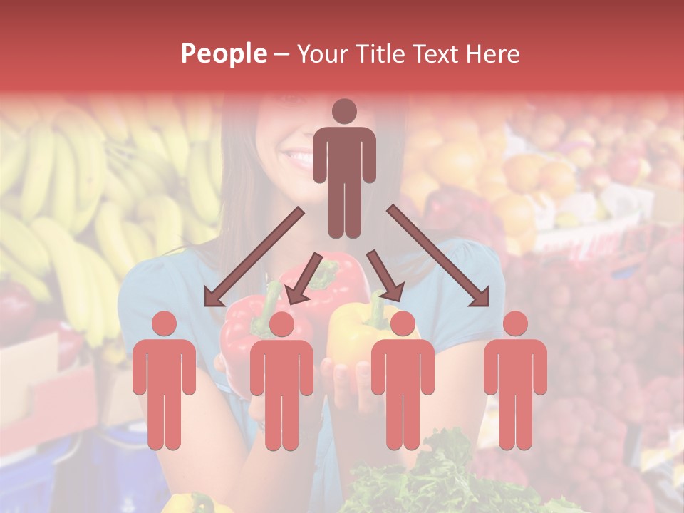 Woman Vegetables PowerPoint Template