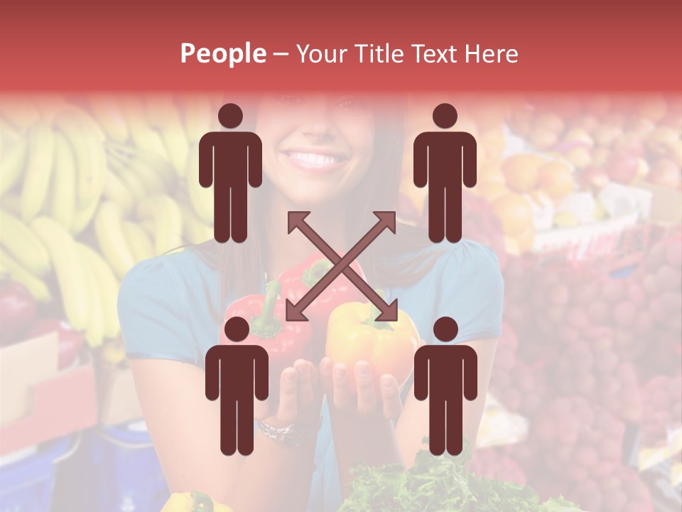 Woman Vegetables PowerPoint Template