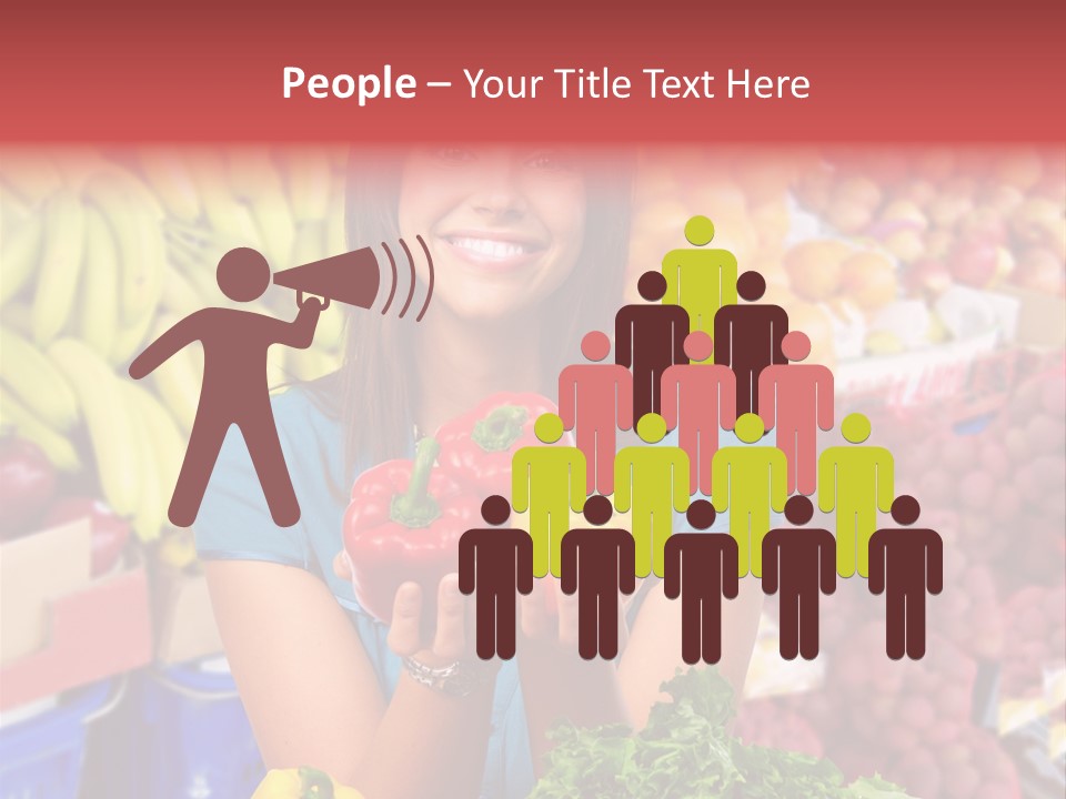 Woman Vegetables PowerPoint Template