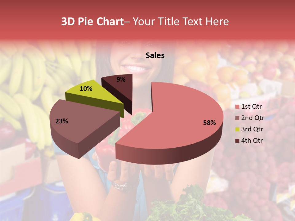 Woman Vegetables PowerPoint Template