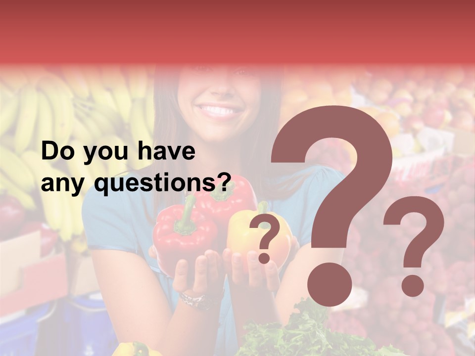 Woman Vegetables PowerPoint Template