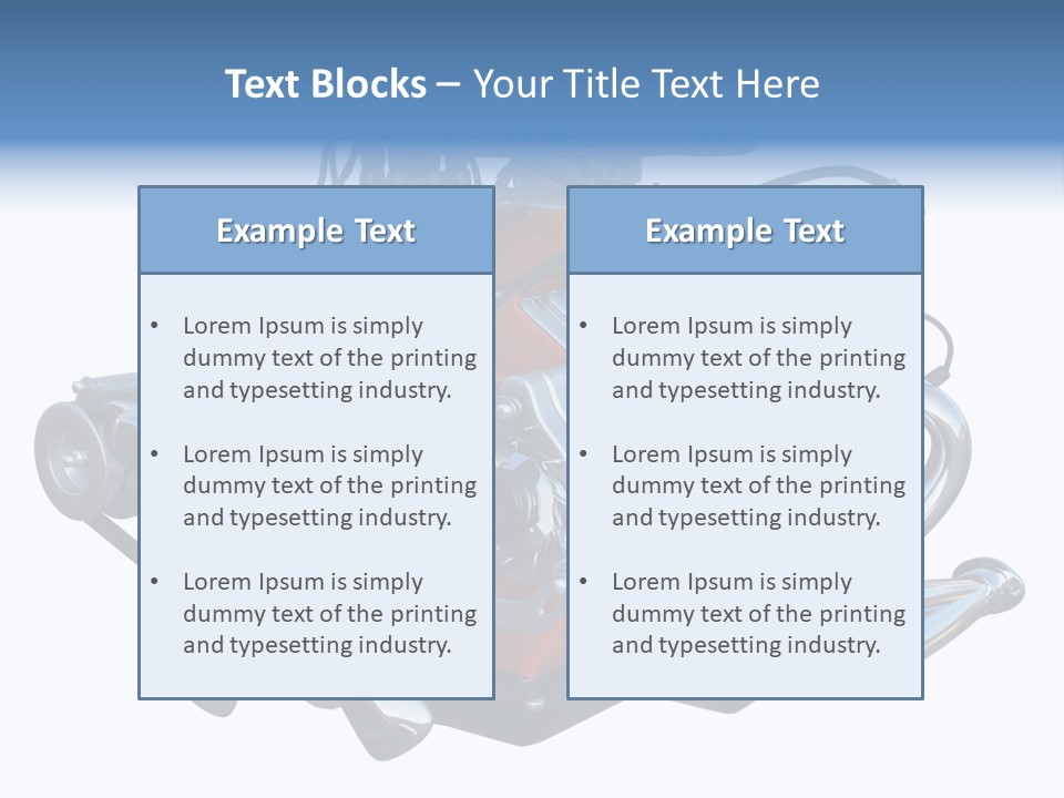V8 Engine PowerPoint Template