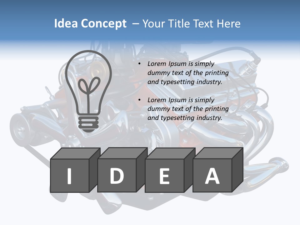 V8 Engine PowerPoint Template