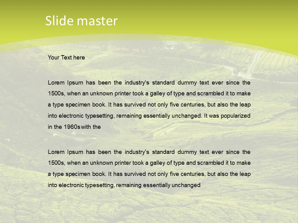 Terrace Green Scenery PowerPoint Template