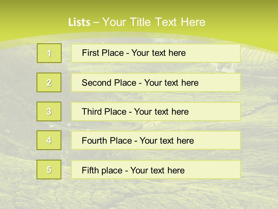 Terrace Green Scenery PowerPoint Template