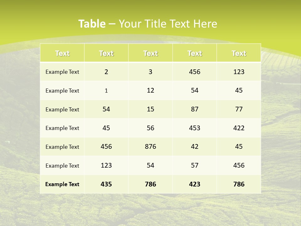 Terrace Green Scenery PowerPoint Template