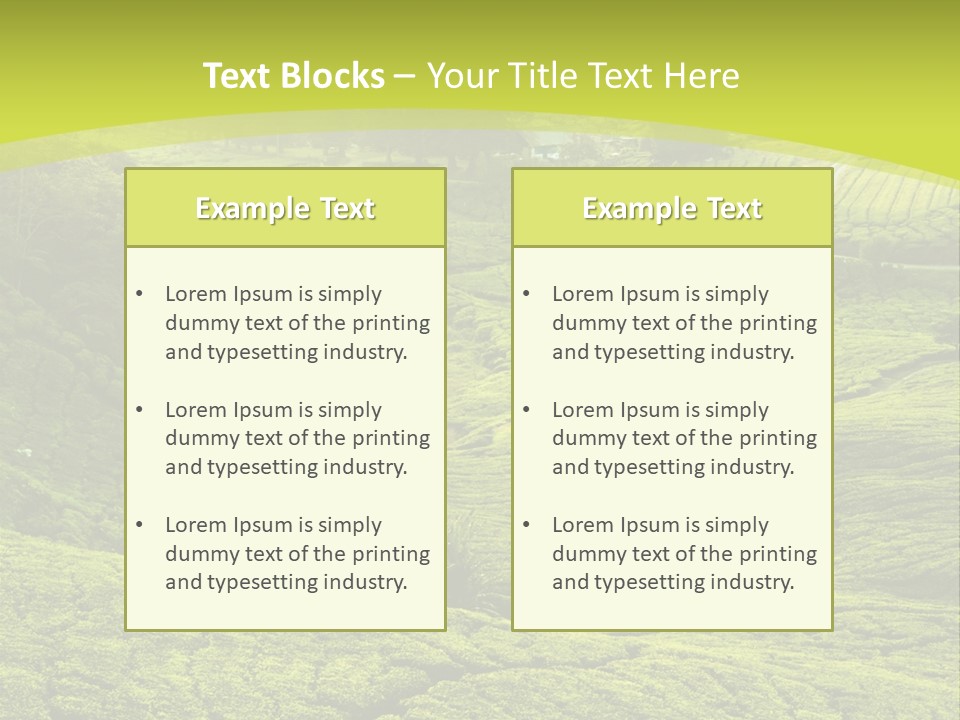 Terrace Green Scenery PowerPoint Template