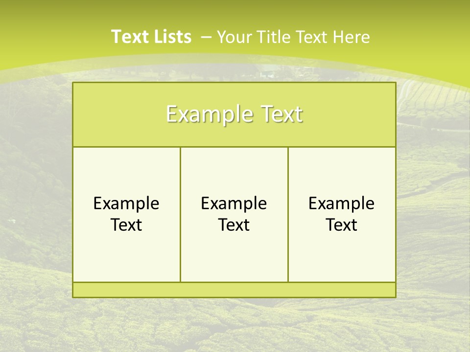 Terrace Green Scenery PowerPoint Template