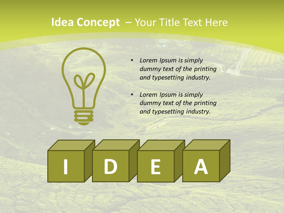 Terrace Green Scenery PowerPoint Template