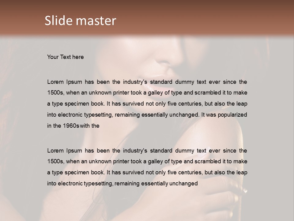 Beautiful Seduce Head PowerPoint Template