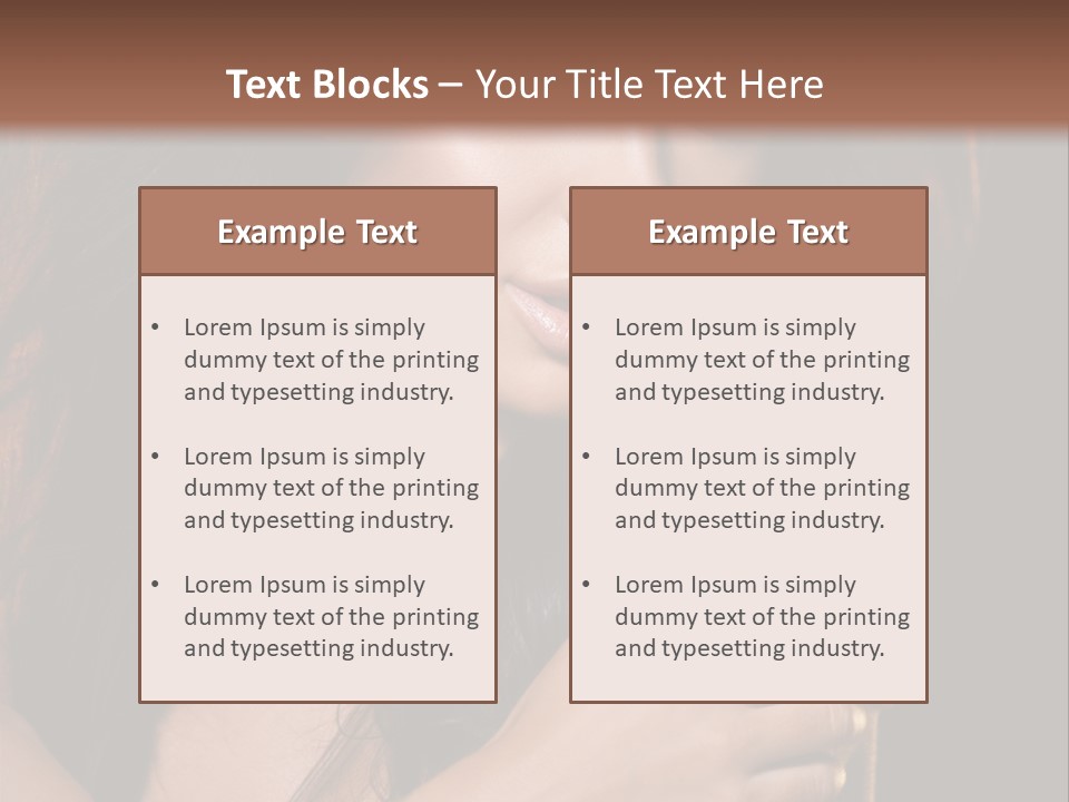 Beautiful Seduce Head PowerPoint Template