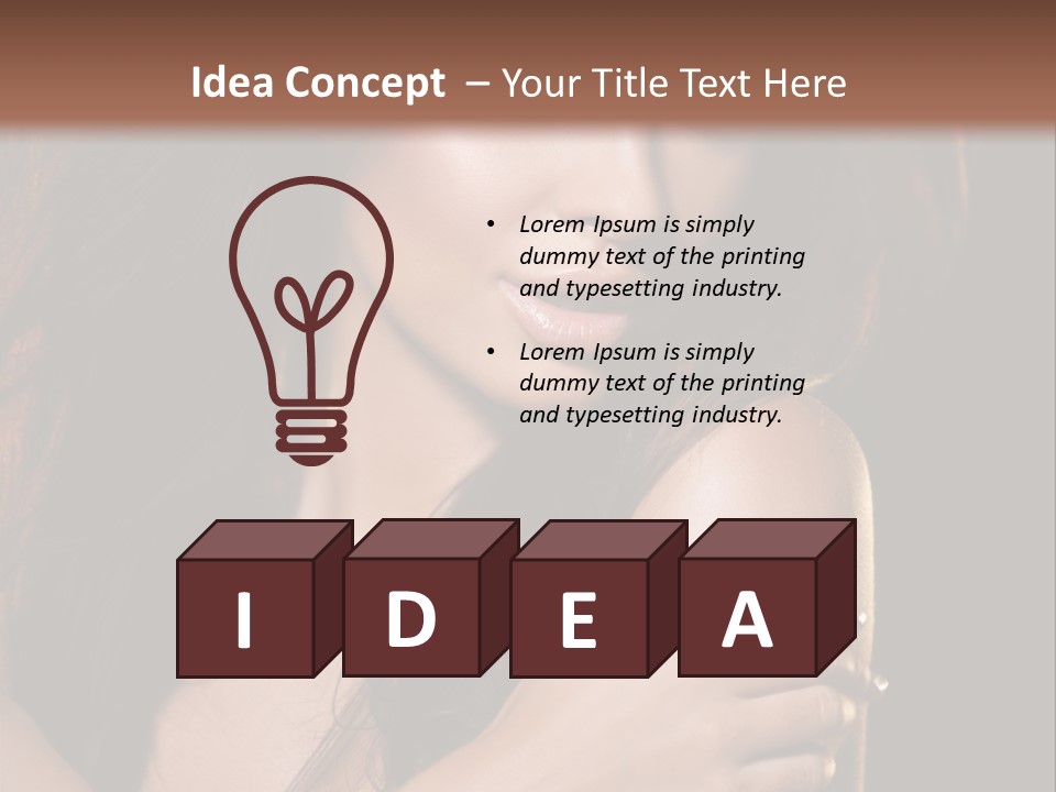 Beautiful Seduce Head PowerPoint Template