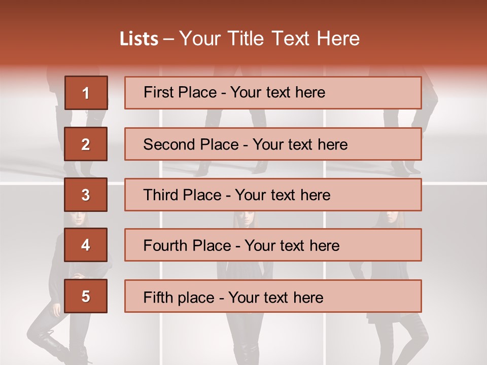Fashion Model Poses PowerPoint Template