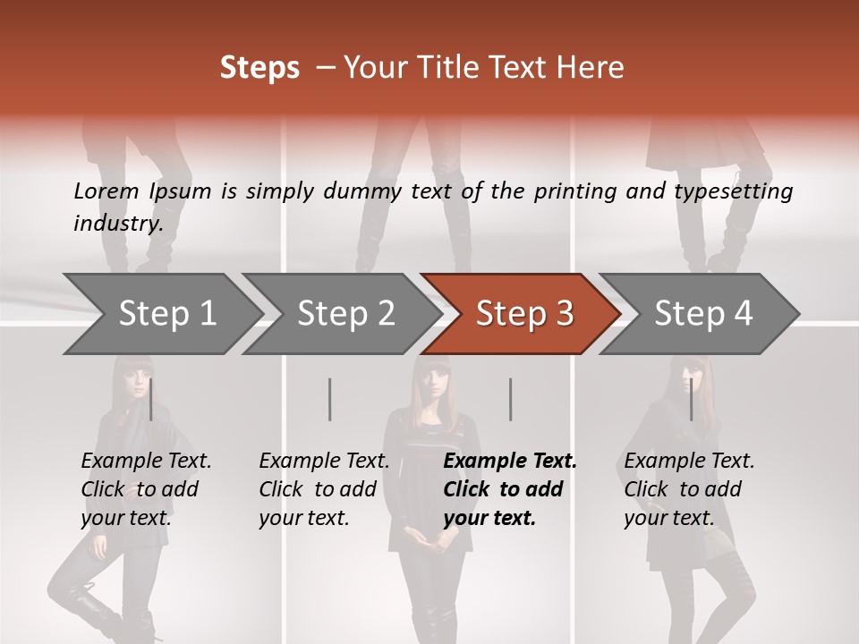 Fashion Model Poses PowerPoint Template