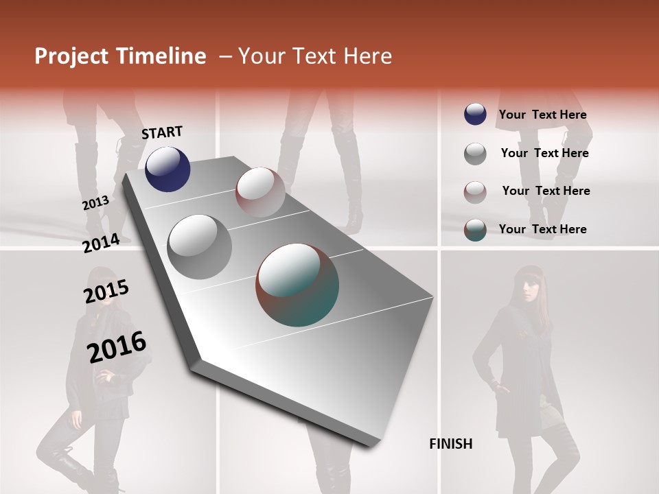 Fashion Model Poses PowerPoint Template