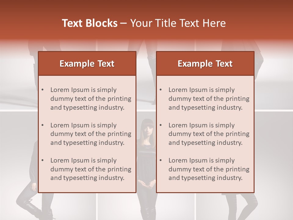 Fashion Model Poses PowerPoint Template